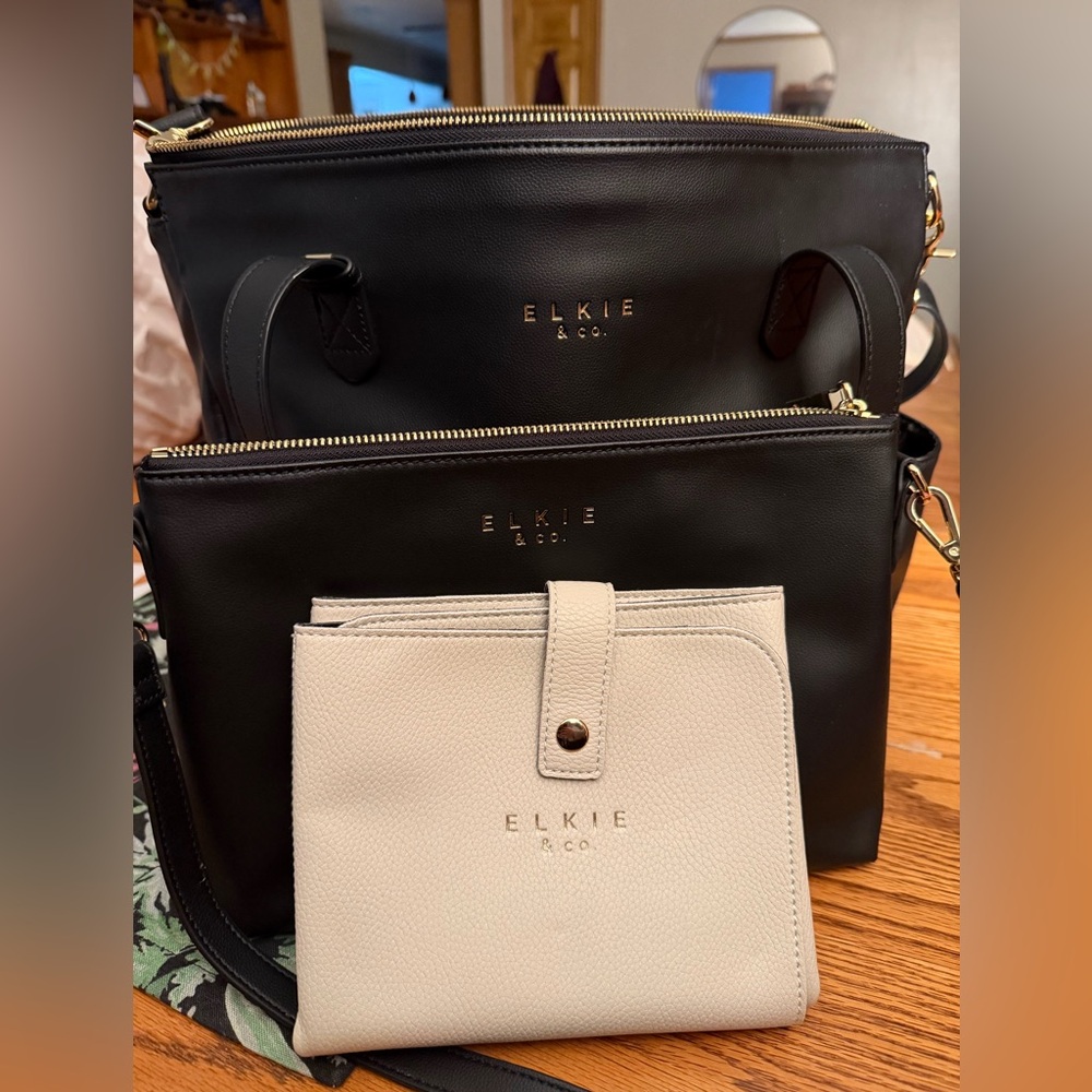 Elkie co. Aberdeen convertible diaper bag.